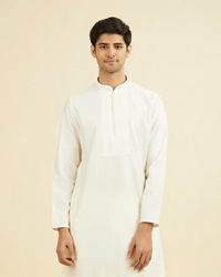 Manyavar Men Cream Elegance Kurta Pant