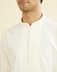 Manyavar Men Cream Elegance Kurta Pant