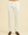 Manyavar Men Cream Elegance Kurta Pant