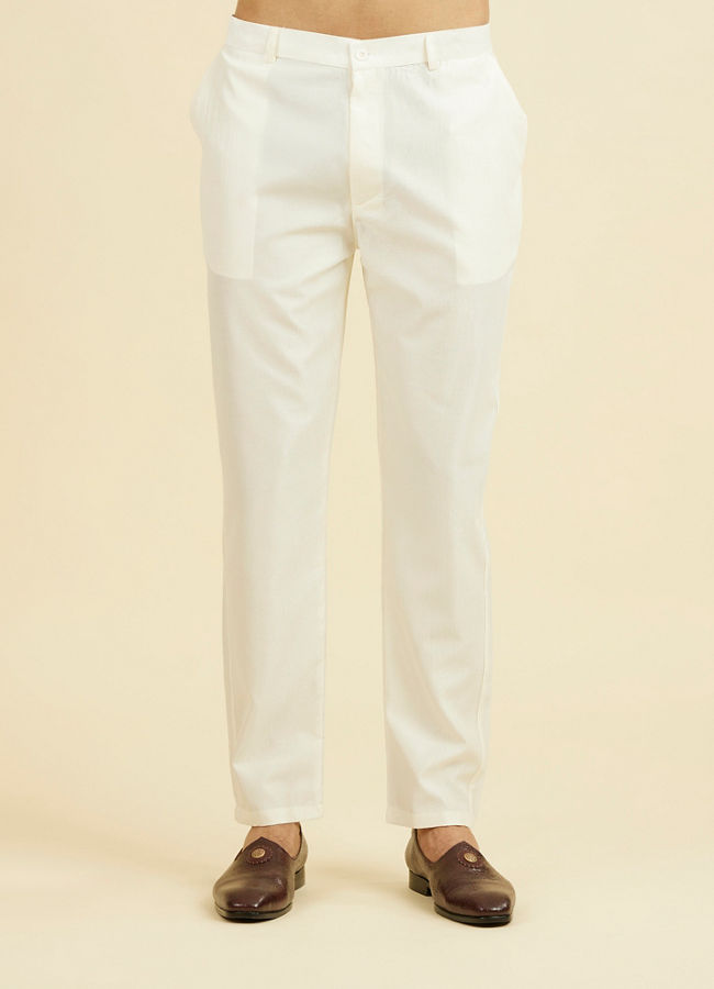 Manyavar Men Cream Elegance Kurta Pant