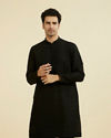 Elegant Black Ensemble Kurta Churidar
