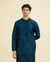 Manyavar Men Teal Blue Festive Kurta Pant