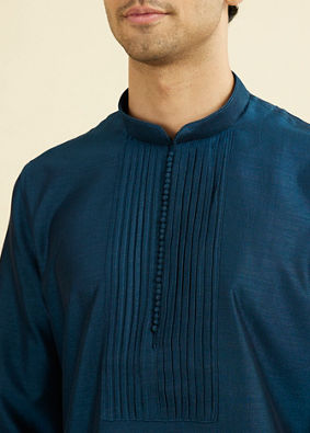 Manyavar Men Teal Blue Festive Kurta Pant