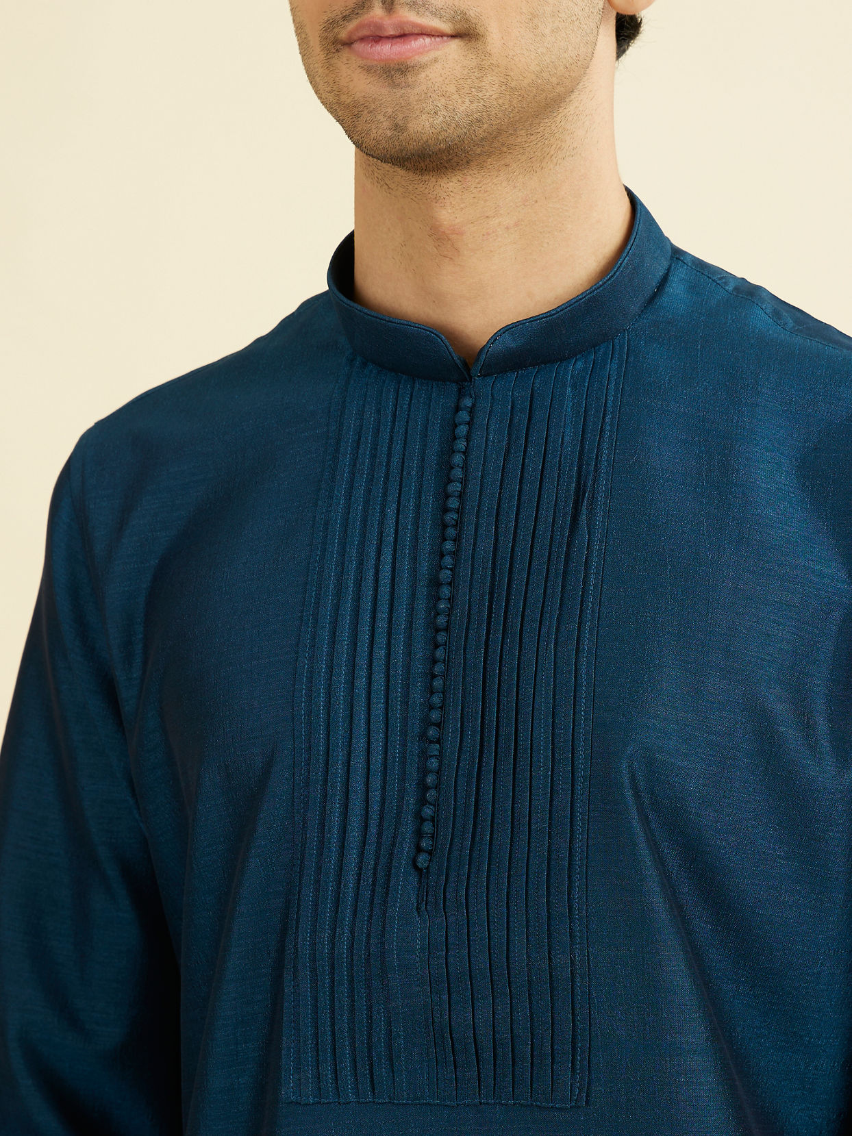 Manyavar Men Teal Blue Festive Kurta Pant