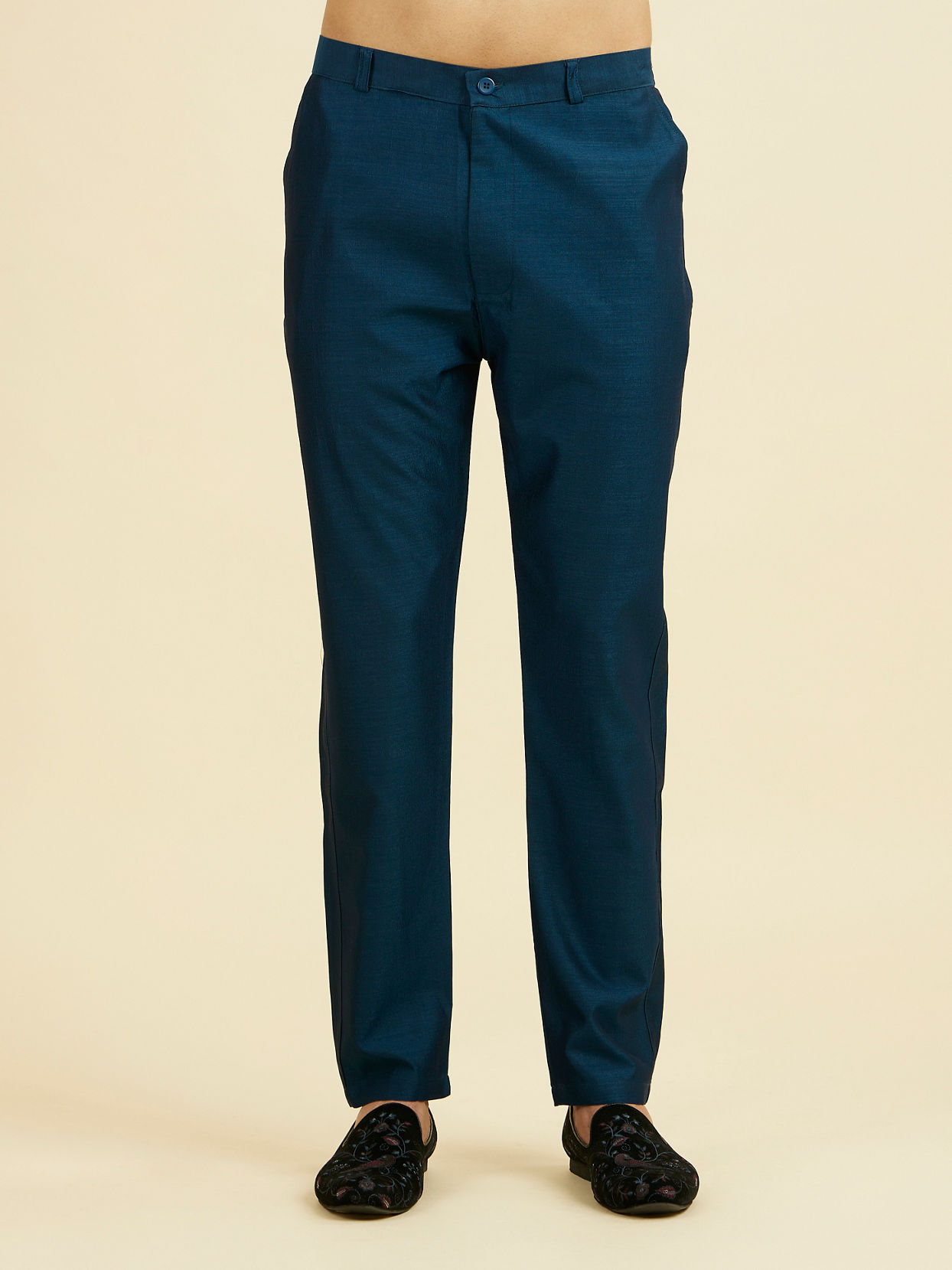 Manyavar Men Teal Blue Festive Kurta Pant