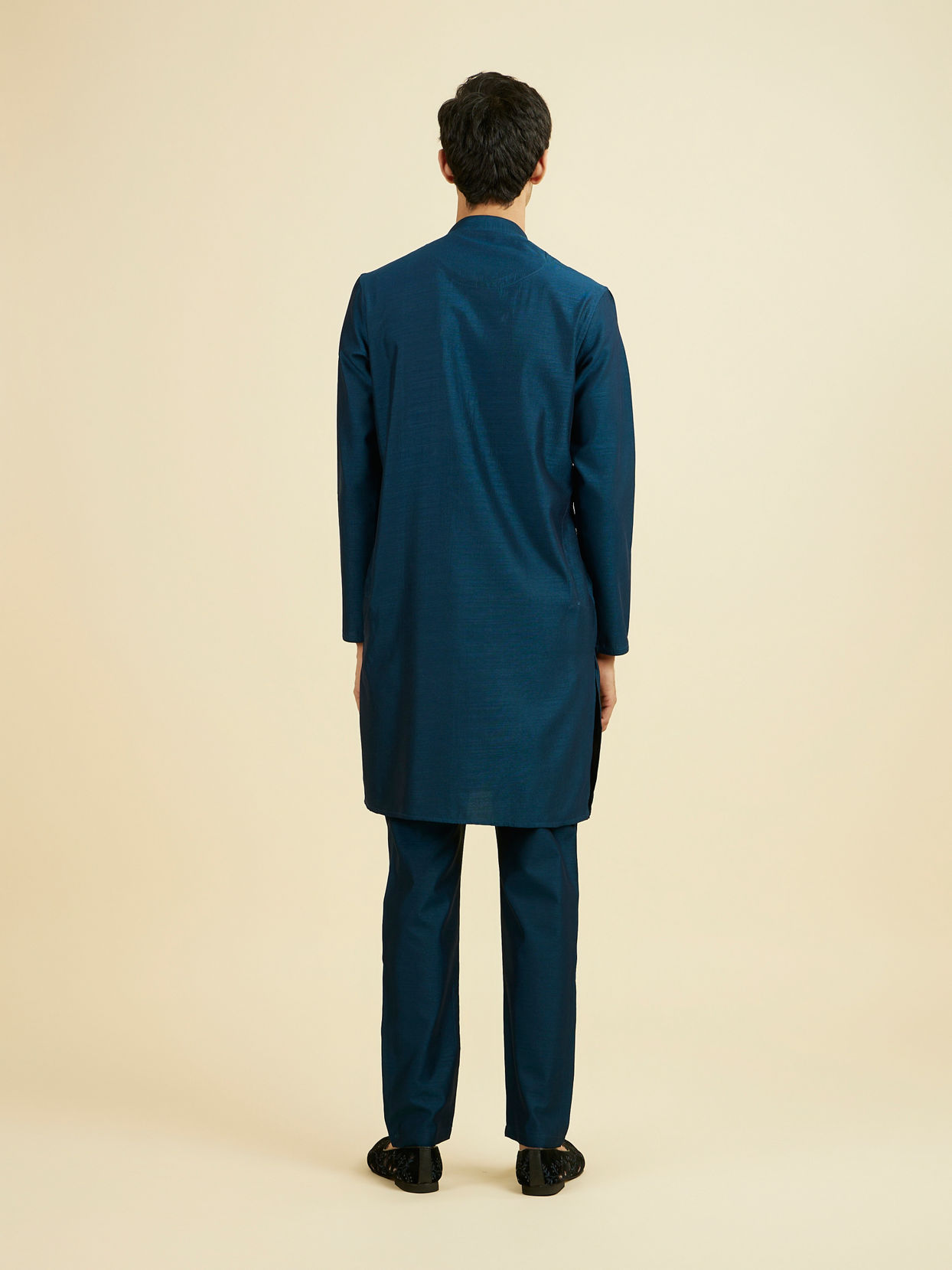 Manyavar Men Teal Blue Festive Kurta Pant