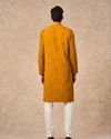 Manyavar Men Mustard Georgette Kurta Churidar with Thread Embroidery