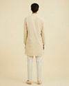 Manyavar Men Beige Georgette Ensemble Kurta Pant