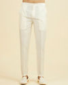 Manyavar Men Wine Georgette Ensemble Mid Length Kurta Pant
