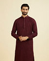 Elegant Wine Kurta Churidar