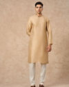 Manyavar Men Gold Silk Kurta Churidar