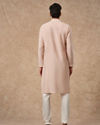 Manyavar Men Pink Blended Viscose Kurta Pajama