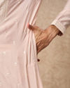 Manyavar Men Pink Blended Viscose Kurta Pajama
