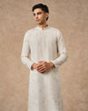 Manyavar Men Cream Georgette Kurta Churidar