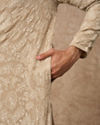 Manyavar Men Beige Georgette Kurta Churidar with Embroidery