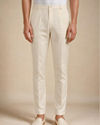 Manyavar Men Cream Georgette Kurta Pant Set