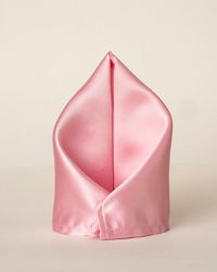 Manyavar Men Gleaming Pink Satin Pocket Square