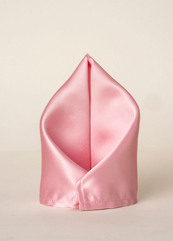 Manyavar Men Gleaming Pink Satin Pocket Square