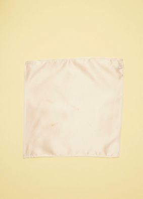 Bright White Satin Pocket Square image number 1