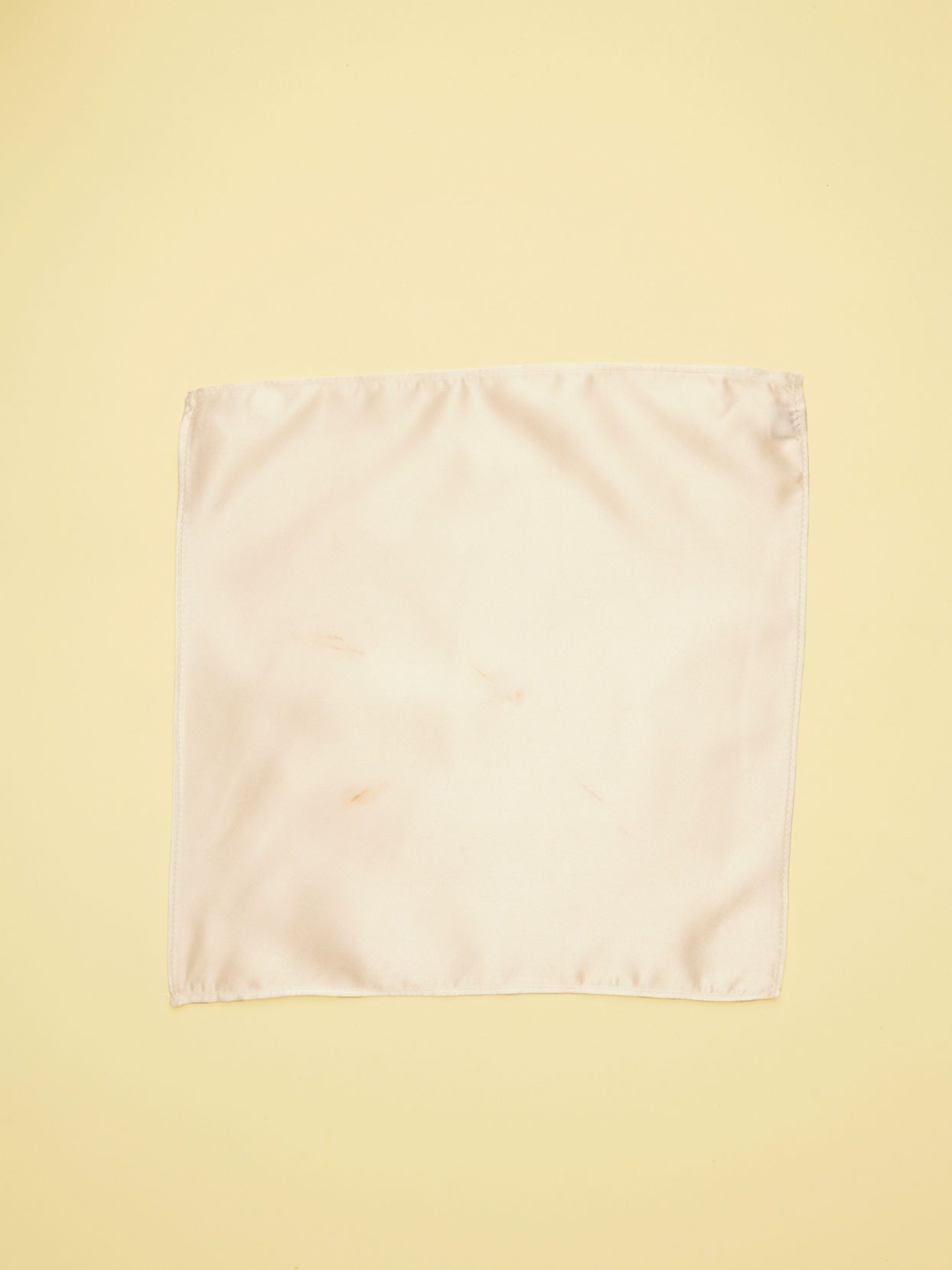 Manyavar Men Bright White Satin Pocket Square