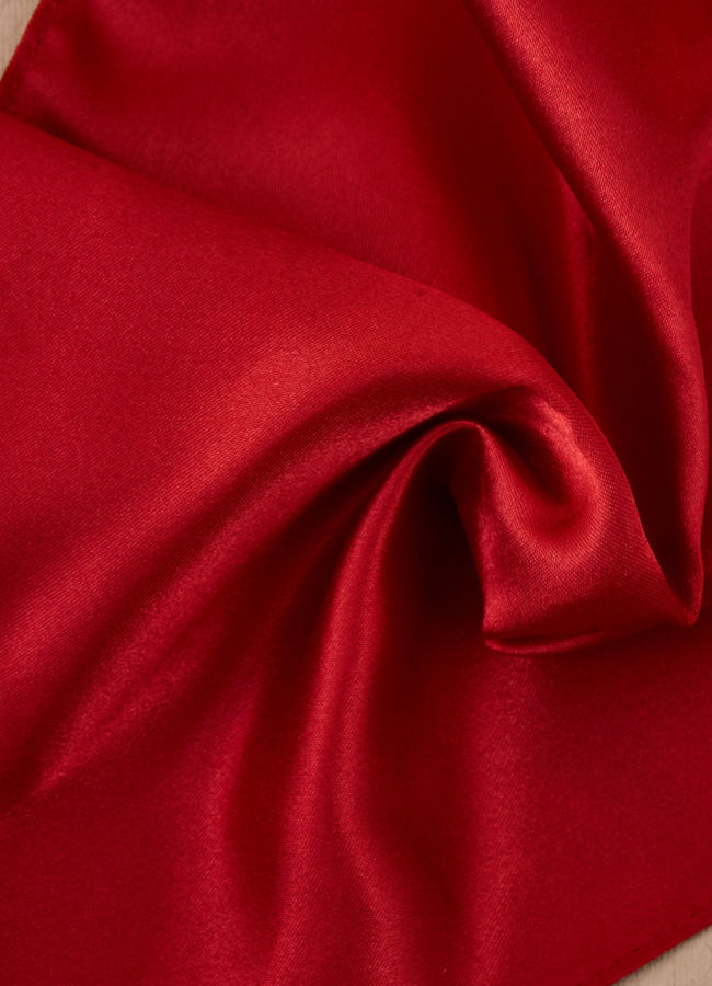 Manyavar Men Red Satin Pocket Square