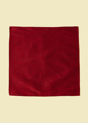 Manyavar Men Classic Maroon Self textured Pocket Square