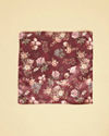 Manyavar Men Windsor Wine Floral Printed Pocket Square