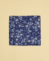 Manyavar Men Royal Blue Floral Printed Pocket Square