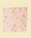 Manyavar Men Peach Floral Printed Pocket Square