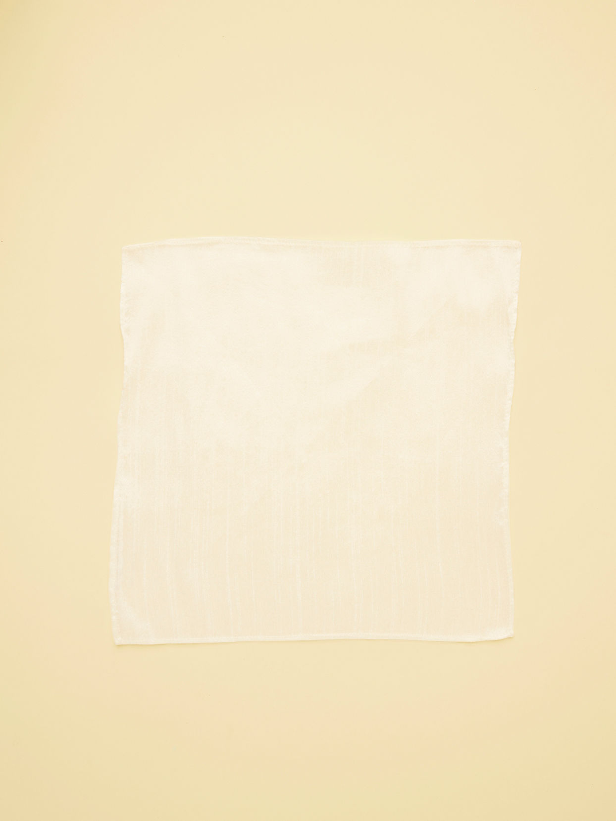Manyavar Men Ivory White Textured Pocket Square