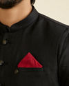 Manyavar Men Maroon Enchantment Pocket Square