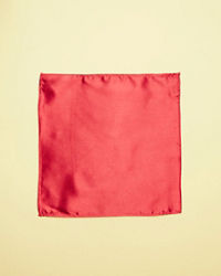 Manyavar Men True Red Satin Pocket Square