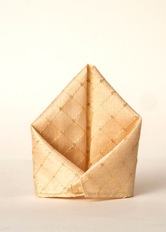 Manyavar Men Beige Luxury Pocket Square