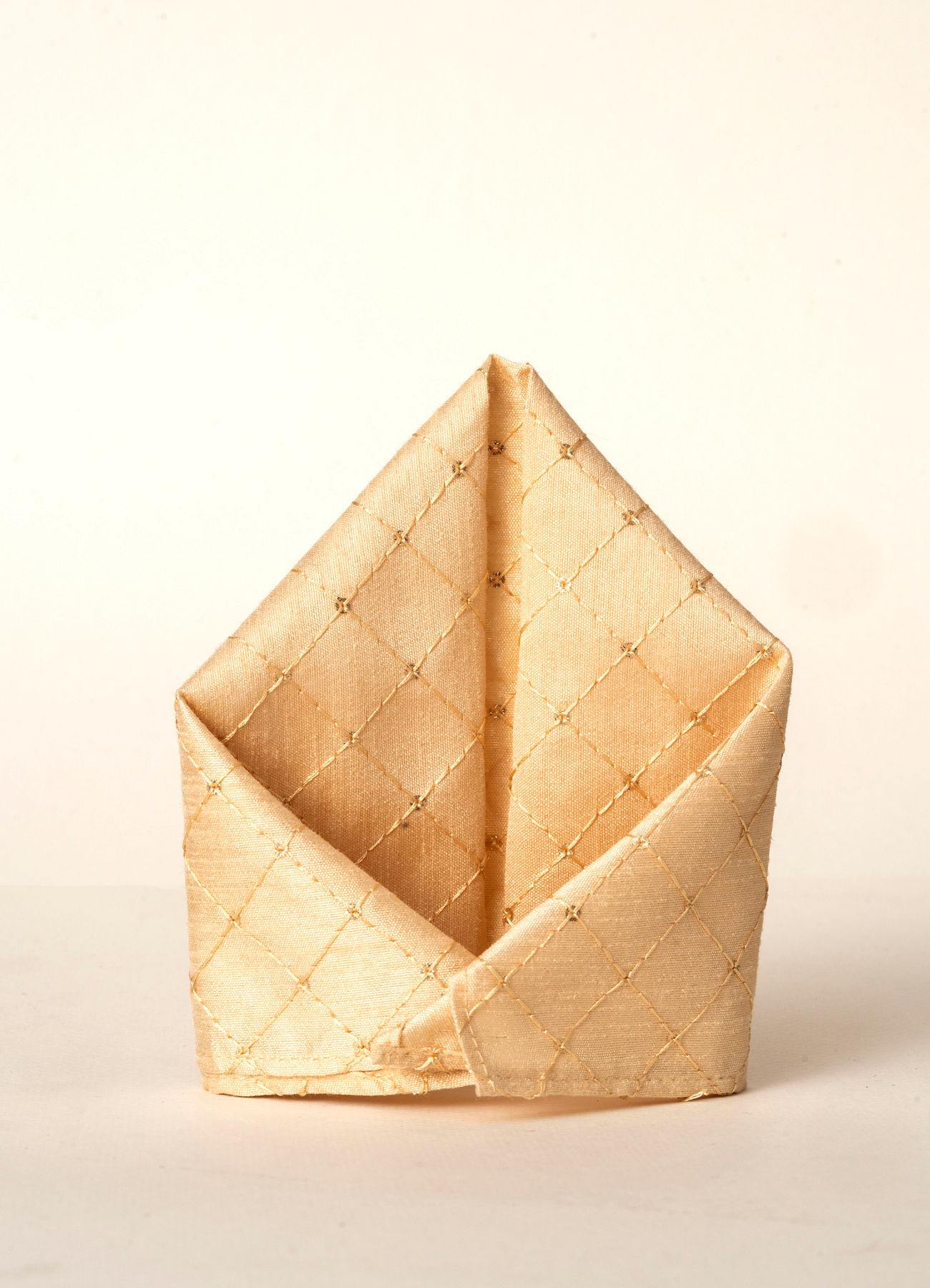 Manyavar Men Beige Luxury Pocket Square