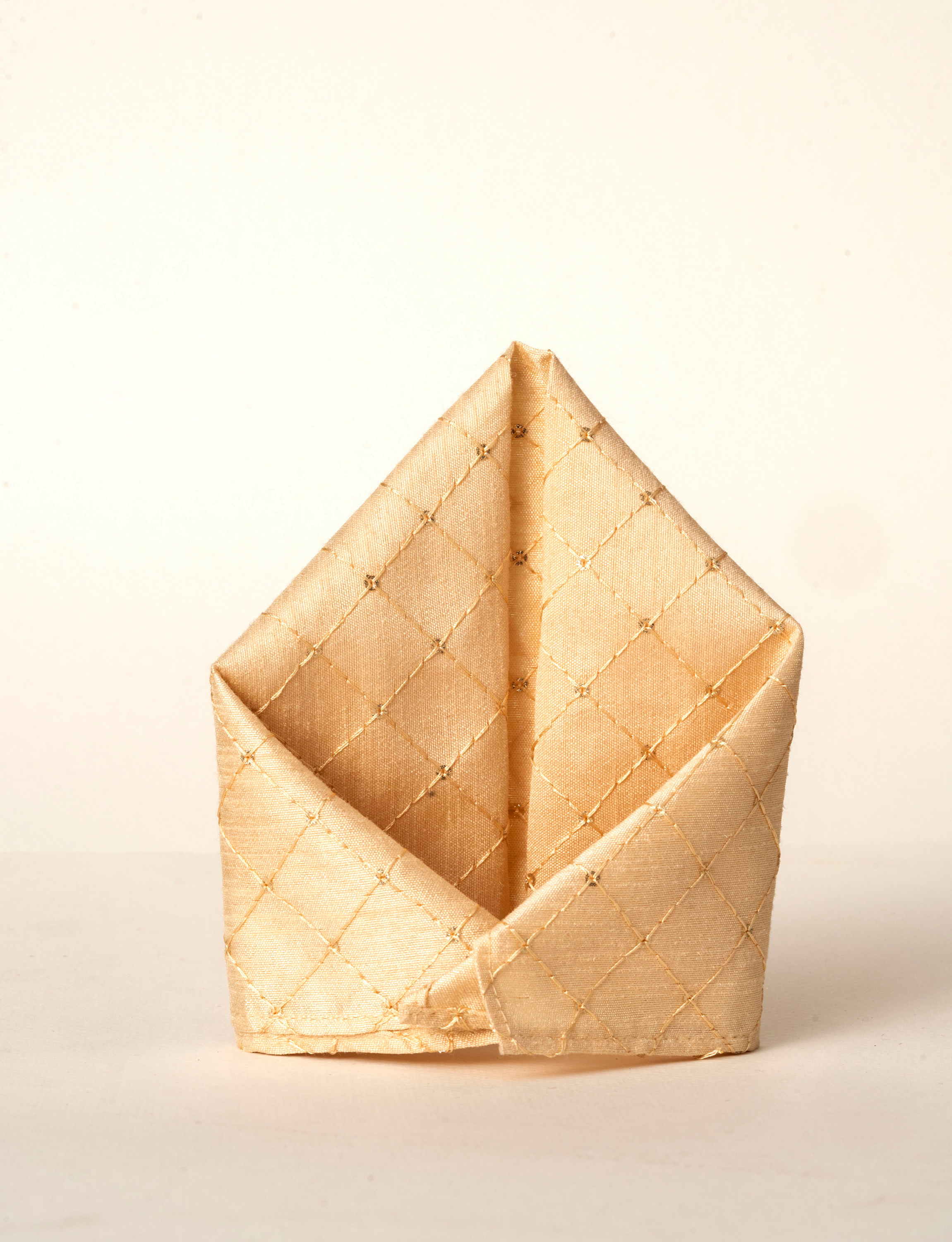 Manyavar Men Beige Luxury Pocket Square