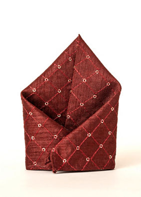 Manyavar Men Maroon Majesty Pocket Square