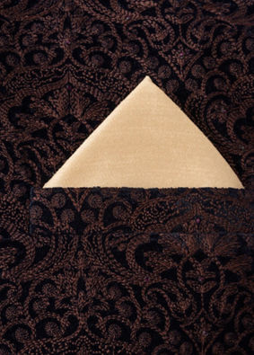 Manyavar Men Classic Beige Pocket Square