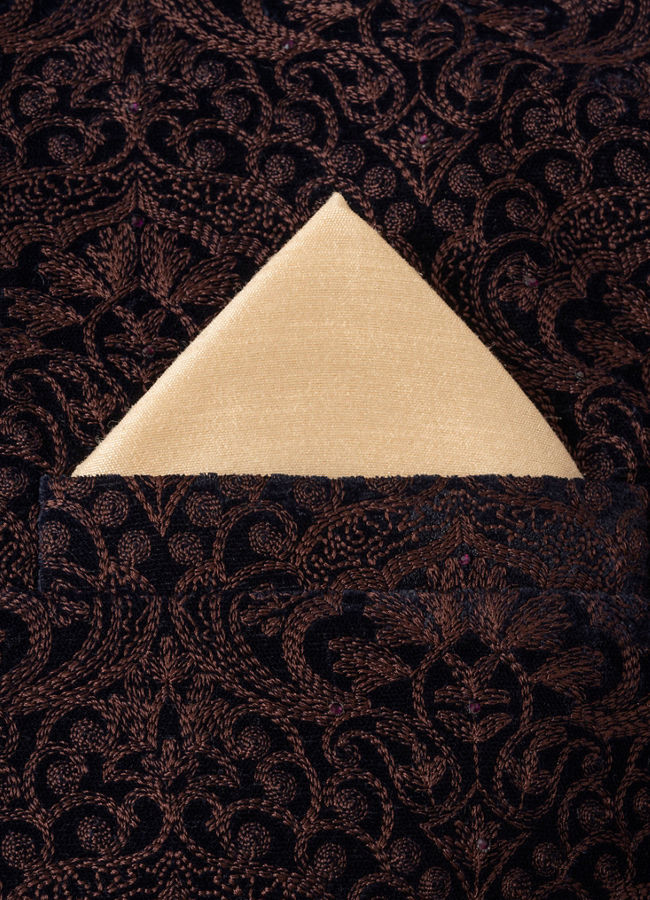 Manyavar Men Classic Beige Pocket Square