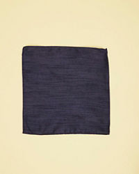 Manyavar Men Midnight Blue Textured Pocket Square