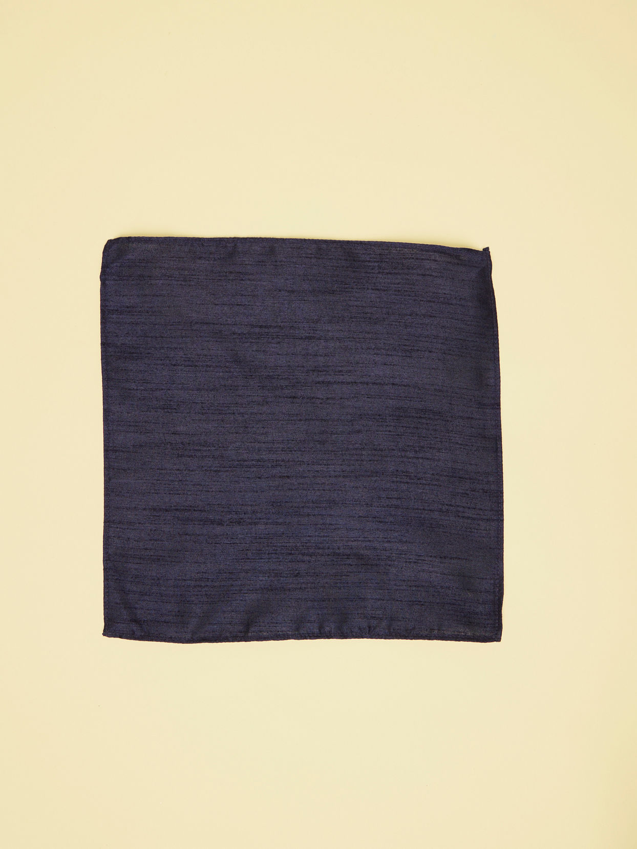 alt message - Manyavar Men Midnight Blue Textured Pocket Square image number 1