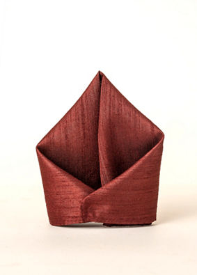 Manyavar Men Maroon Majesty Pocket Square