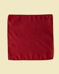 Manyavar Men Classic Red Satin Pocket Square