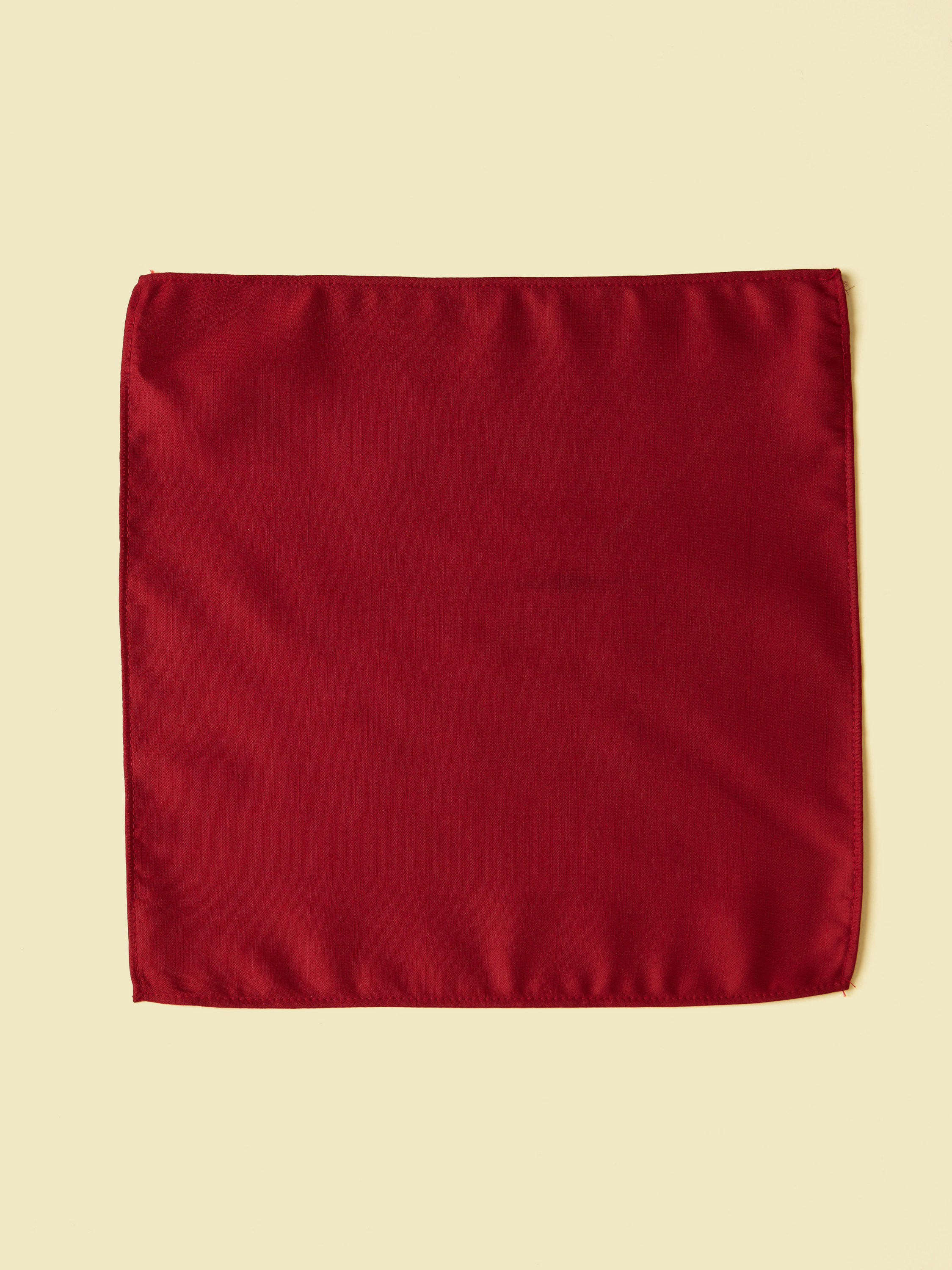 Manyavar Men Classic Red Satin Pocket Square