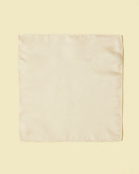 Manyavar Men Warm White Satin Pocket Square