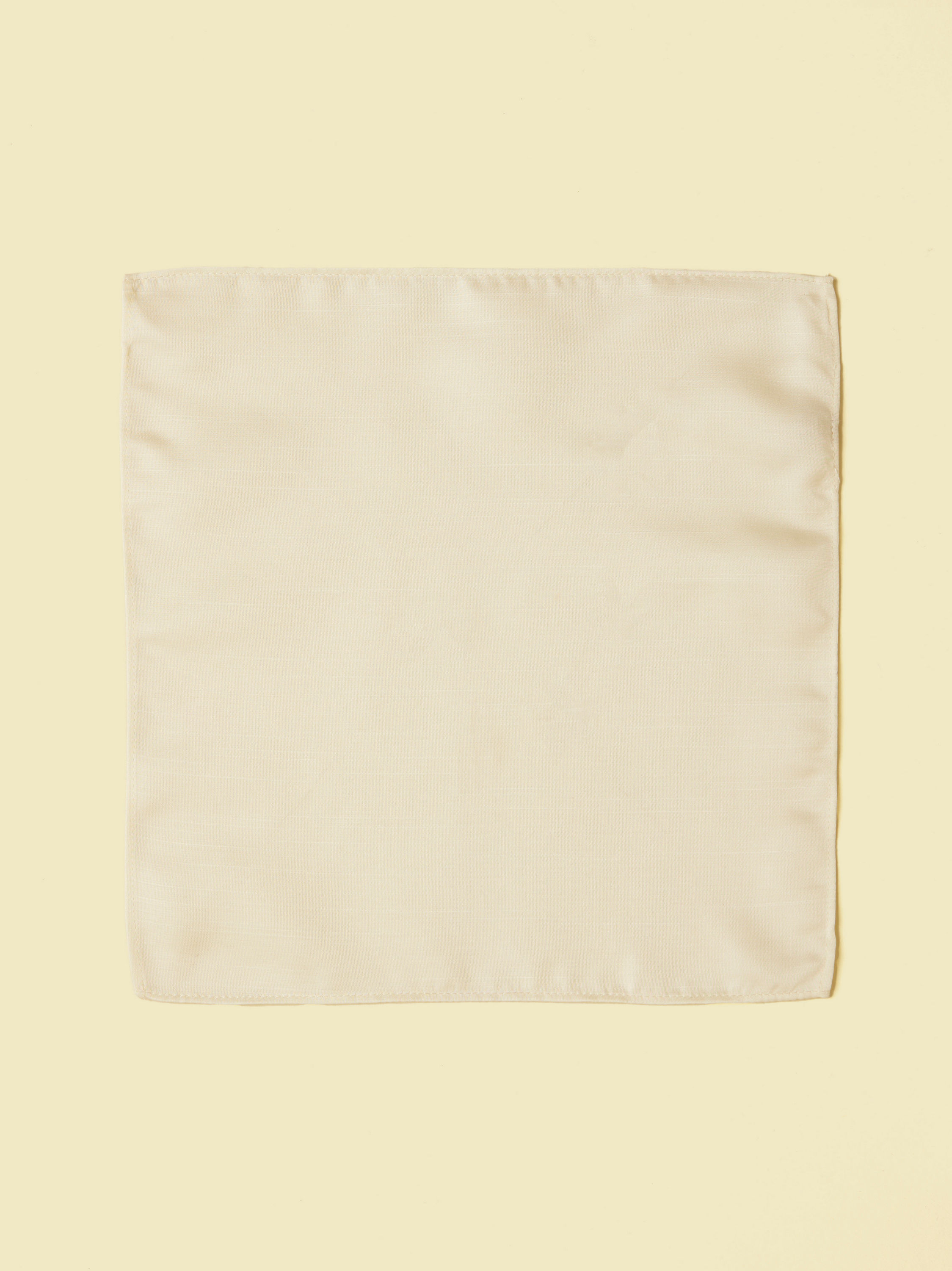 Manyavar Men Warm White Satin Pocket Square