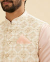 Manyavar Men Satin Pink Affair Pocket Square image number 0