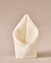 Manyavar Men Cream Blended Viscose Pocket Square