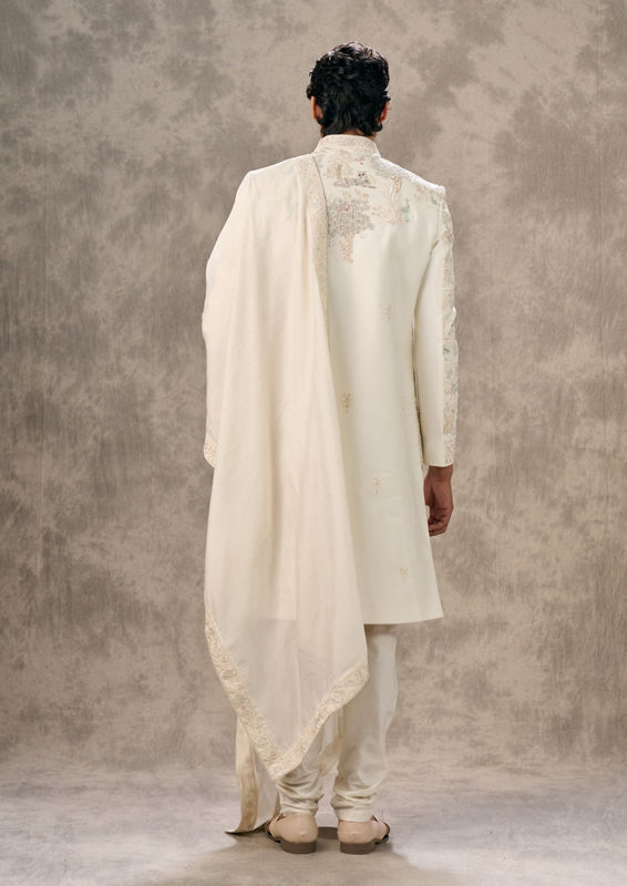 Twamev Men Cream Elegance Sherwani
