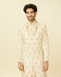 Twamev Men Royal Beige Sherwani Affair