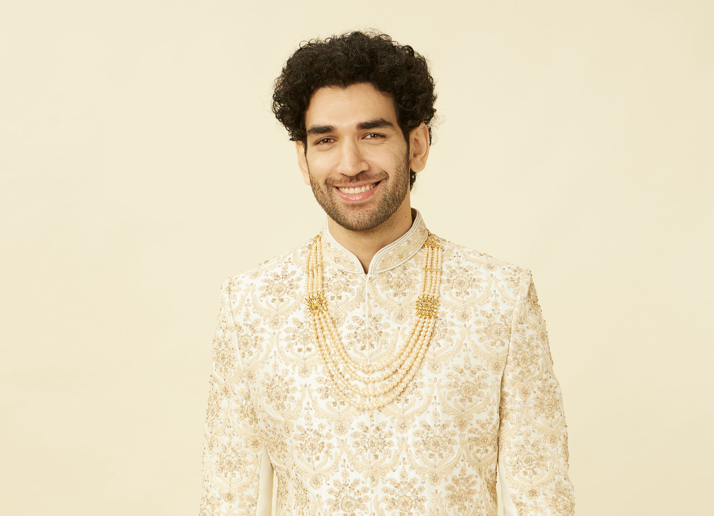 Twamev Men Royal Beige Sherwani Affair